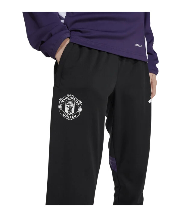 adidas manchester united træningsbukser børn sort