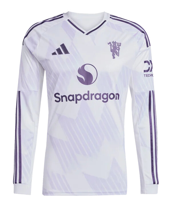 adidas manchester united langærmet udebanetrøje 20252026 hvid