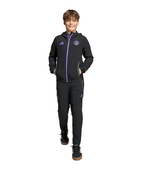 adidas manchester united vis tech travel joggingbukser børn sort