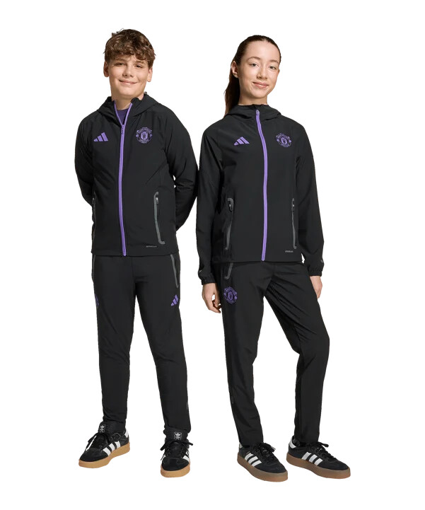 adidas manchester united vis tech travel joggingbukser børn sort