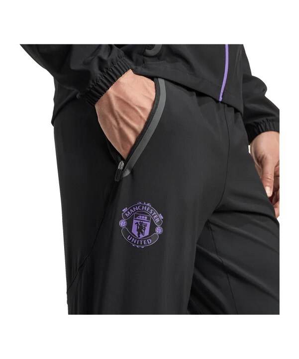 adidas manchester united vis tech travel joggingbukser sort