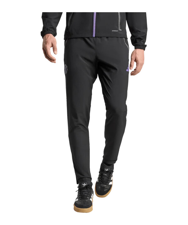 adidas manchester united vis tech travel joggingbukser sort