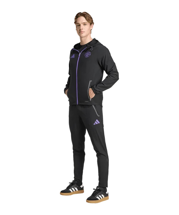 adidas manchester united vis tech travel joggingbukser sort