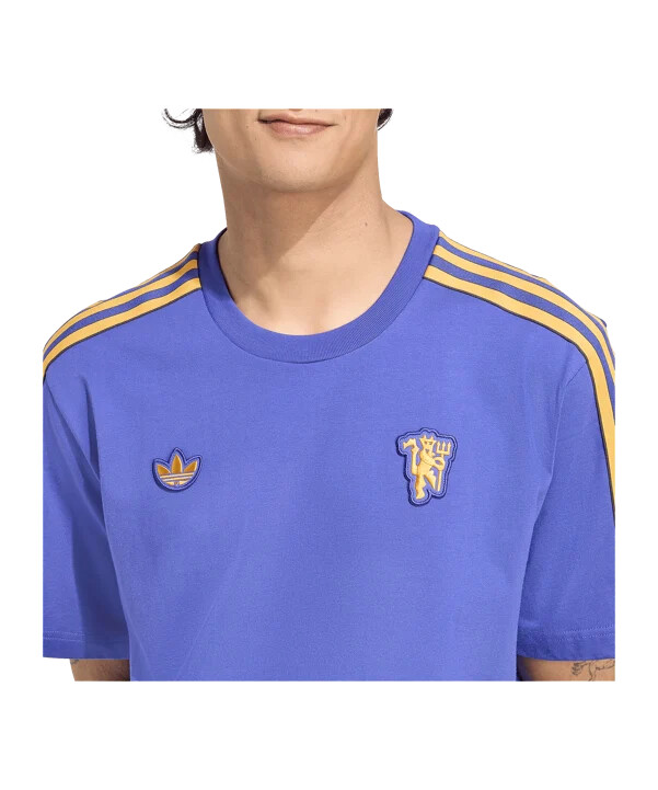 adidas manchester united icons t-shirt lilla