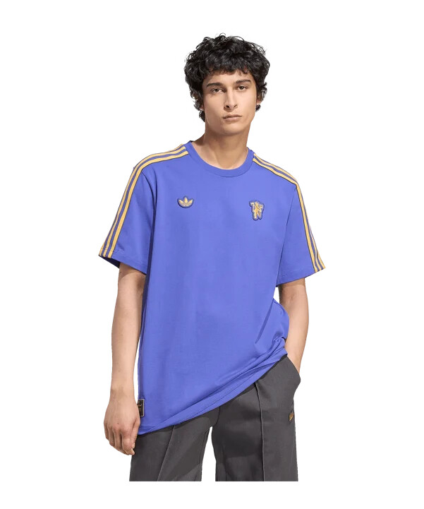 adidas manchester united icons t-shirt lilla