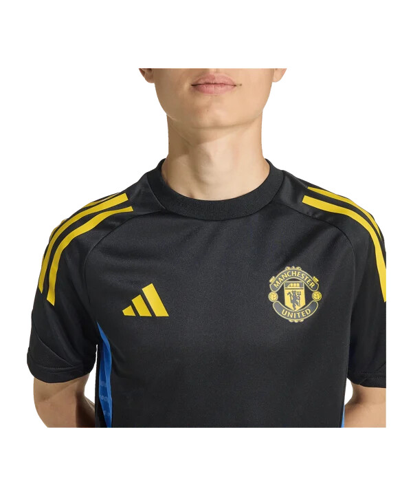 adidas manchester united cup træningstrøje 202526 børn sort