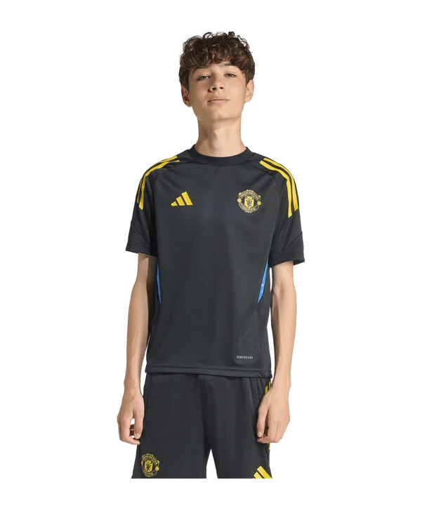 adidas manchester united cup træningstrøje 202526 børn sort