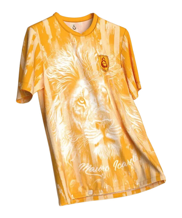 galatasaray istanbul mauro icardi kampdag t-shirt børn gul