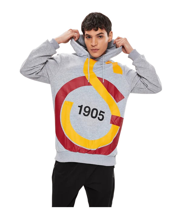 galatasaray istanbul big logo sweatshirt grå