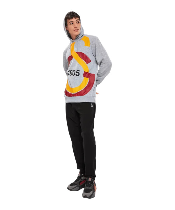 galatasaray istanbul big logo sweatshirt grå