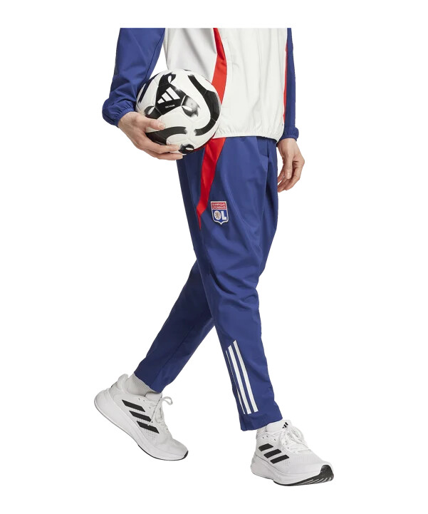 adidas olympique lyon prematch bukser 20242025 blå