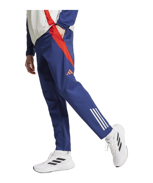 adidas olympique lyon prematch bukser 20242025 blå