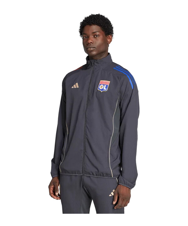 adidas olympique lyon præsentationsjakke grå