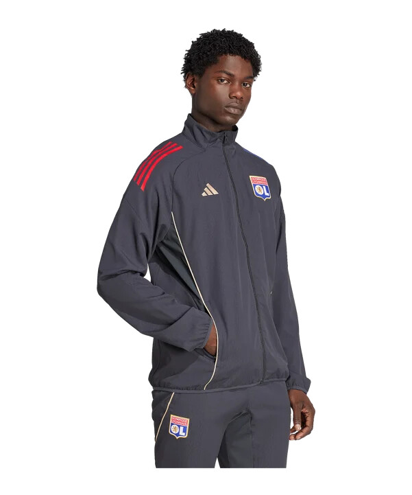 adidas olympique lyon præsentationsjakke grå