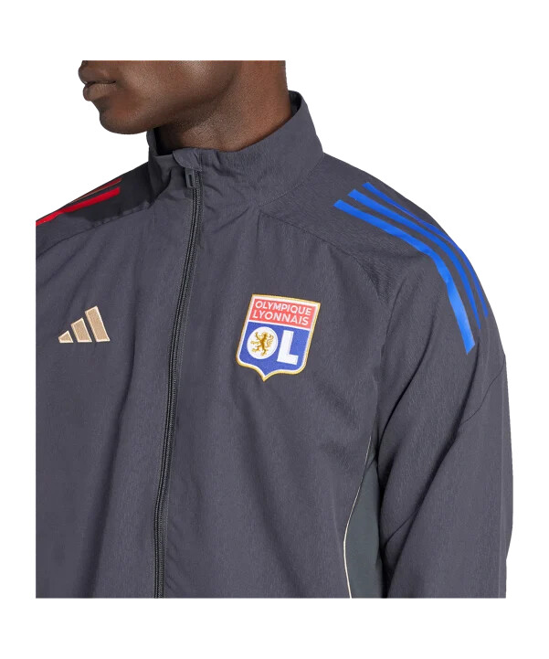 adidas olympique lyon præsentationsjakke grå