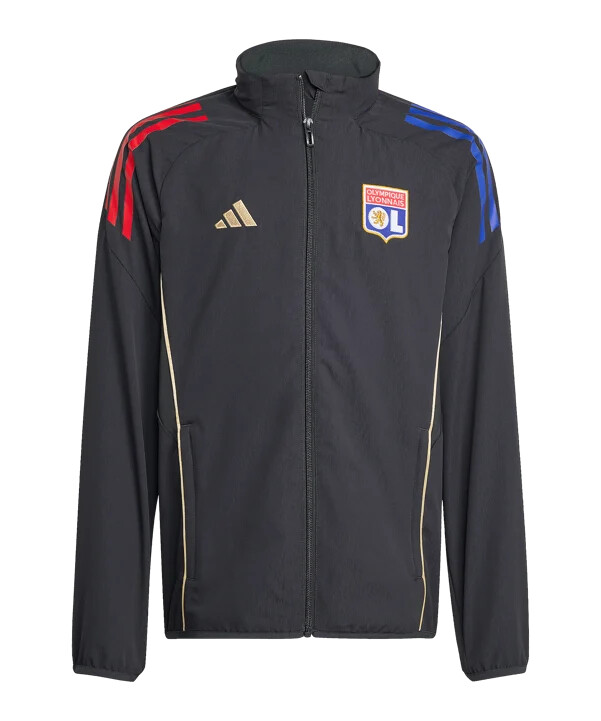 adidas olympique lyon præsentationsjakke børne grå