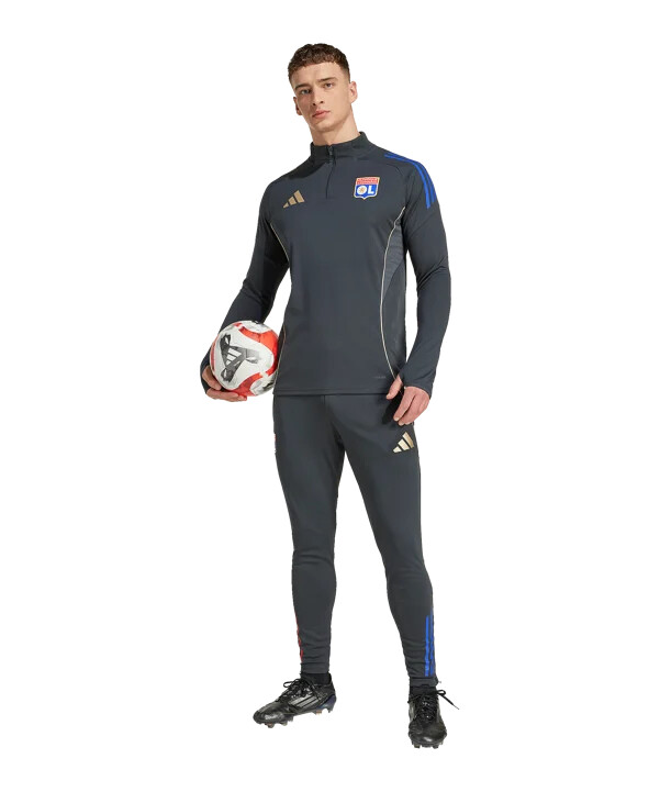 adidas olympique lyon træningsbukser grå