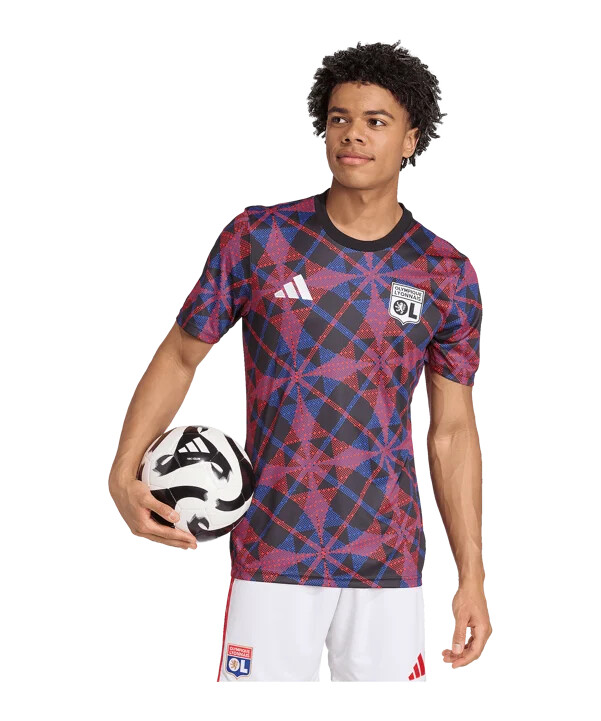 adidas olympique lyon prematch t-shirt 20252026 sort