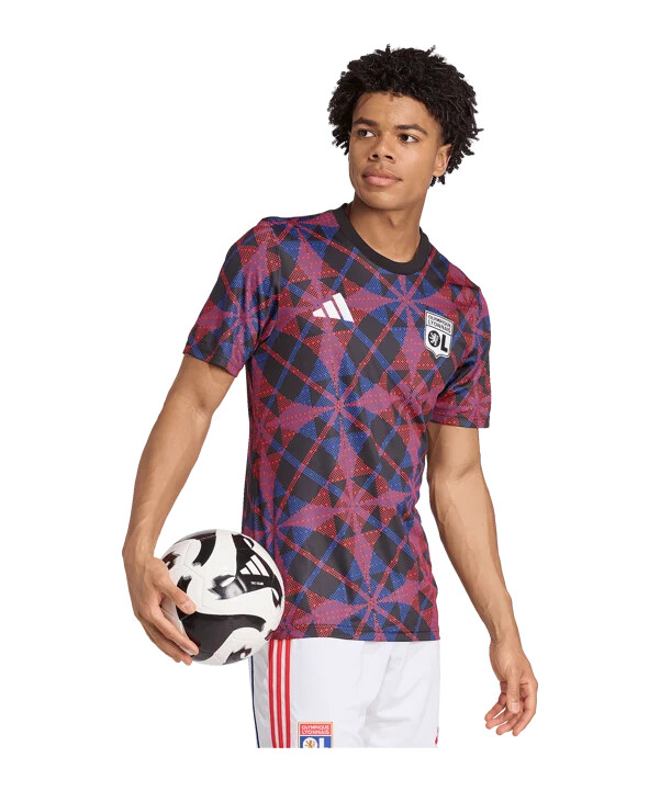 adidas olympique lyon prematch t-shirt 20252026 sort