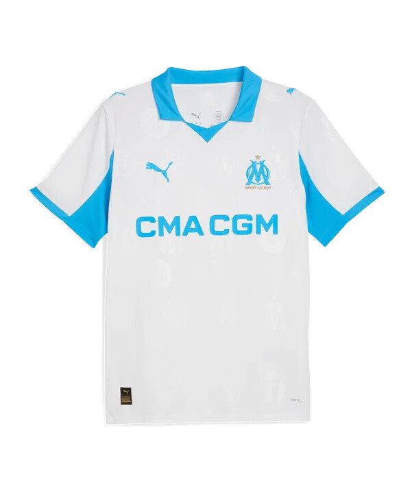 puma olympique marseille replica hjemmetrøje hvid f01