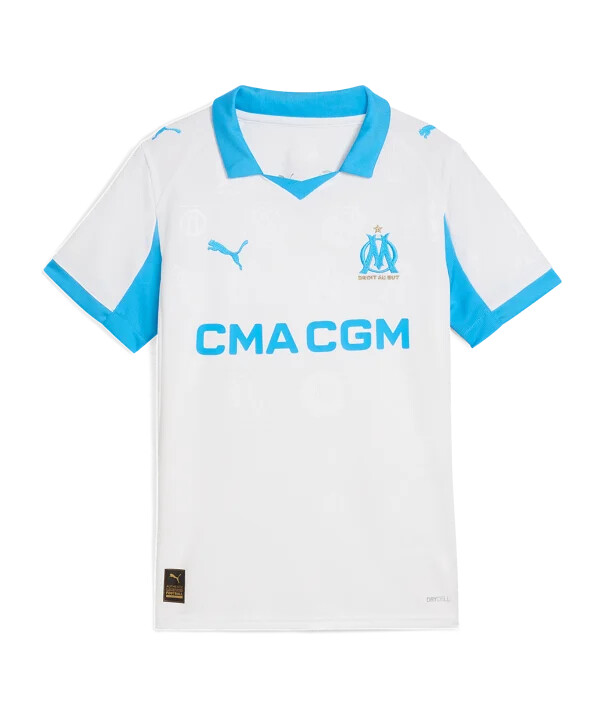 puma olympique marseille replica jersey home kids hvid f01