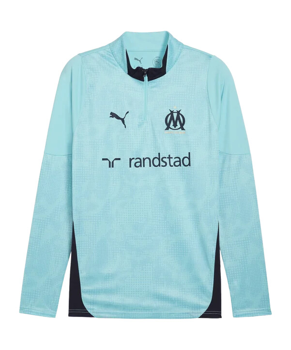 puma olympique marseille træningstrøje med 14 lynlås blau f21