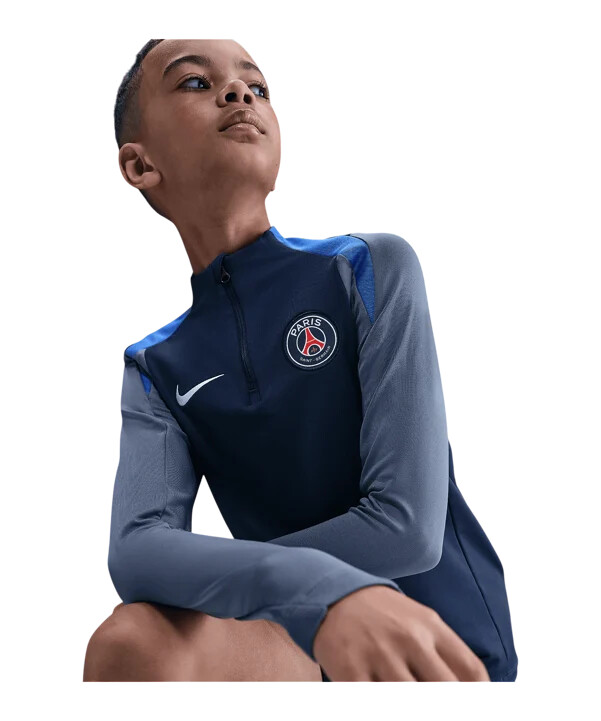 nike paris saint-germain strike drill top sweatshirt børn blå f411