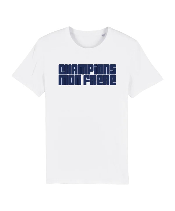 paris saint-germain champions mon frere t-shirt børn hvid