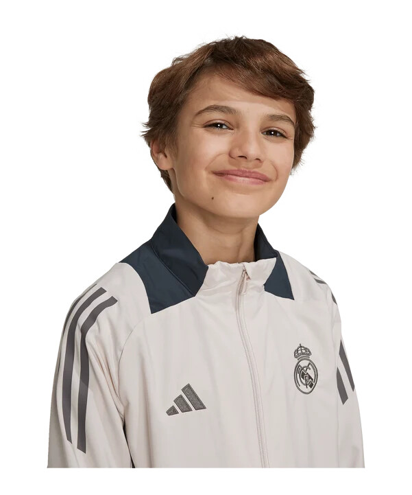 adidas real madrid prematch jakke børn grå