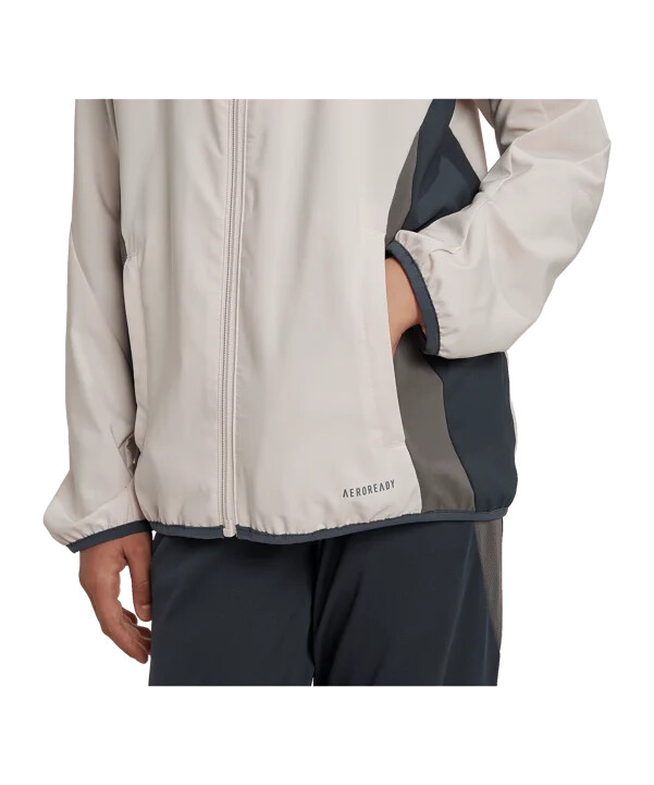 adidas real madrid prematch jakke børn grå