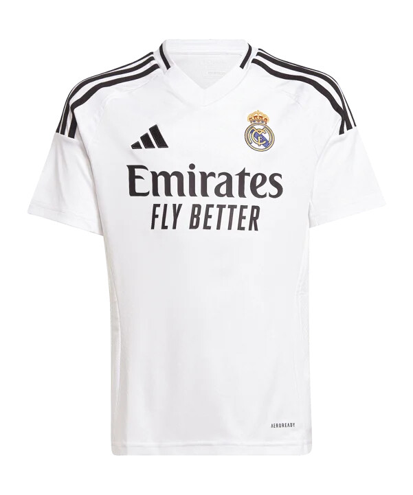 adidas real madrid pro hjemmebanetrøje 202425 børn hvid