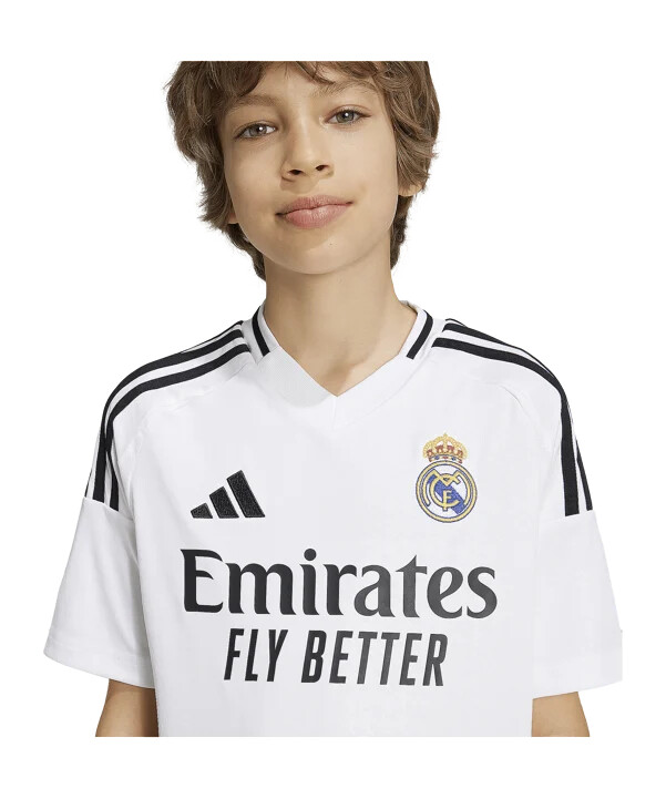 adidas real madrid pro hjemmebanetrøje 202425 børn hvid