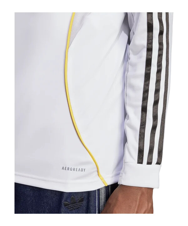 adidas real madrid langærmet hjemmebanetrøje 20252026 hvid