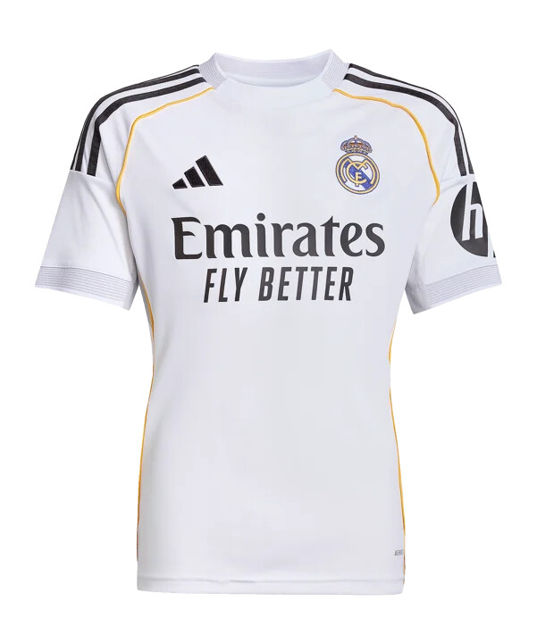 adidas real madrid hjemmebanetrøje 202526 børn hvid
