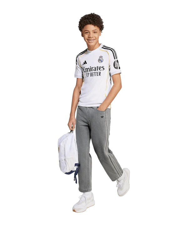 adidas real madrid hjemmebanetrøje 202526 børn hvid
