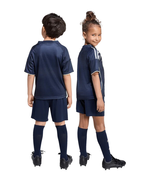 adidas real madrid minitrøje sæt udebane 202526 børn blå