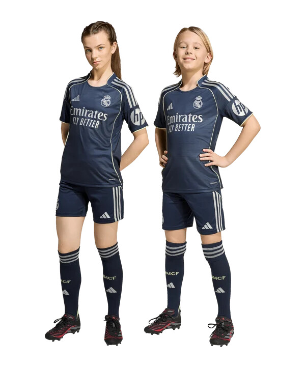 adidas real madrid udebaneshorts 202526 børn blå