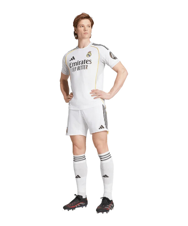adidas real madrid autentisk hjemmebanetrøje 202526 hvid