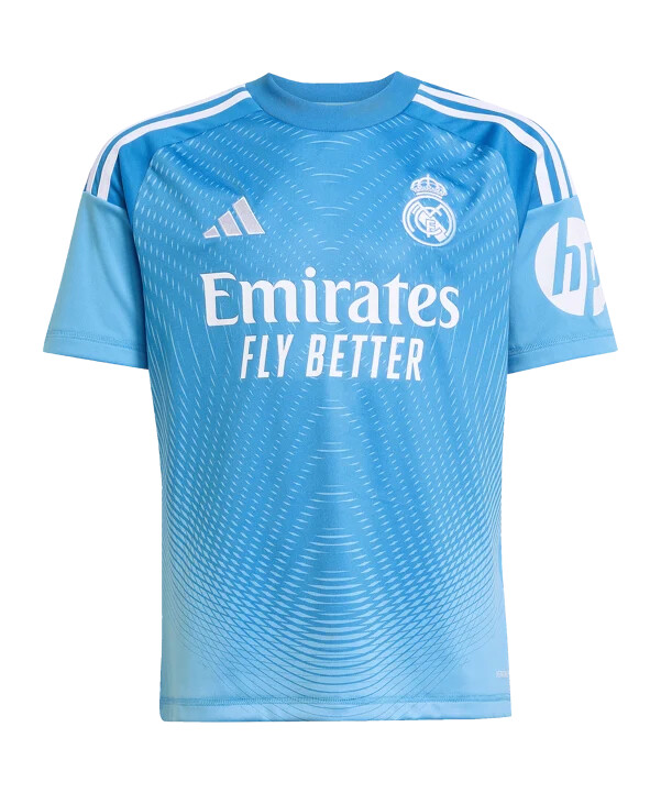 adidas real madrid målmand hjemmebanetrøje 202526 børn blå