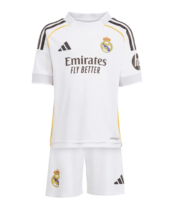 adidas real madrid minitrøjesæt hjemme 202526 børn hvid