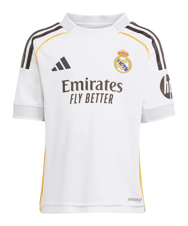 adidas real madrid minitrøjesæt hjemme 202526 børn hvid