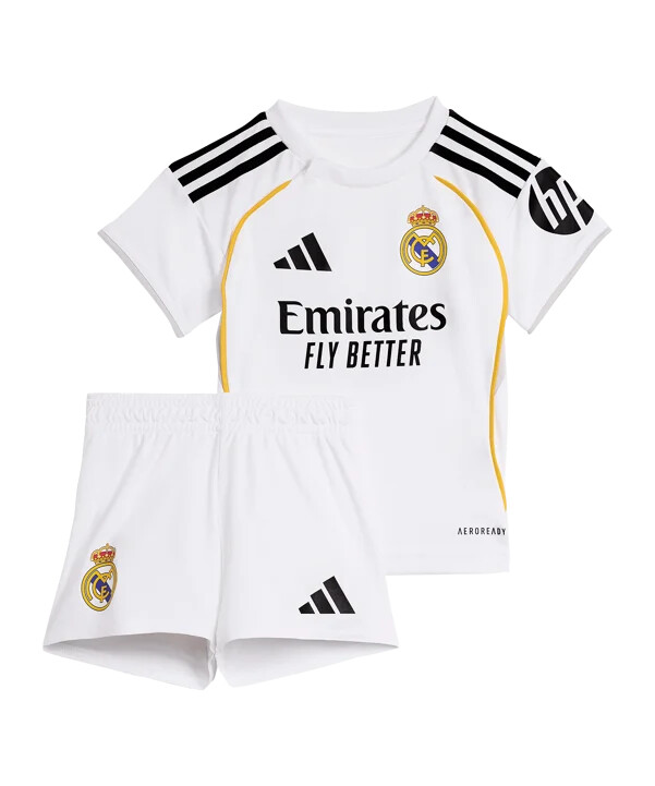 adidas real madrid babytrøjesæt hjemme 202526 børn hvid