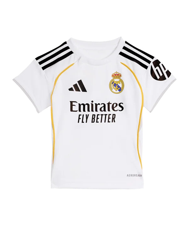 adidas real madrid babytrøjesæt hjemme 202526 børn hvid