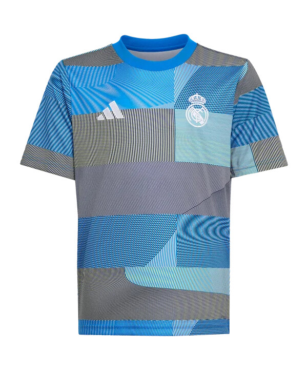 adidas real madrid prematch t-shirt 20252026 børn blå