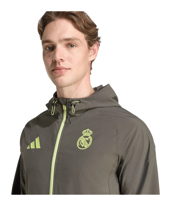 adidas real madrid vis tech rejsejakke grå