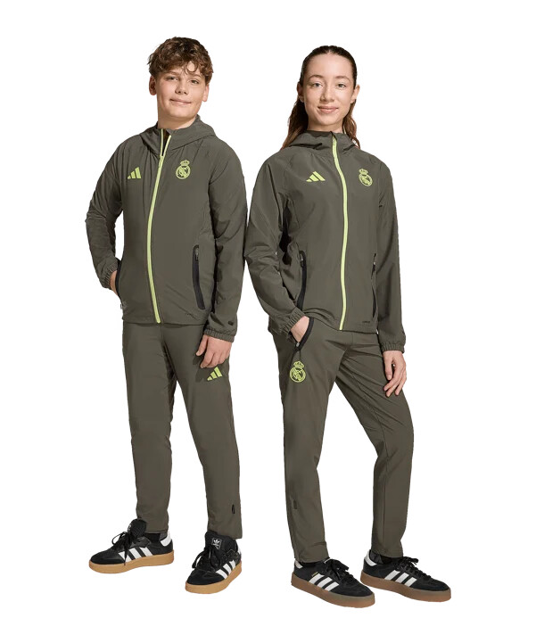 adidas real madrid vis tech travel joggingbukser børn grå