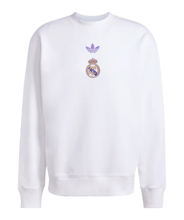 adidas real madrid lfstlr sweatshirt hvid