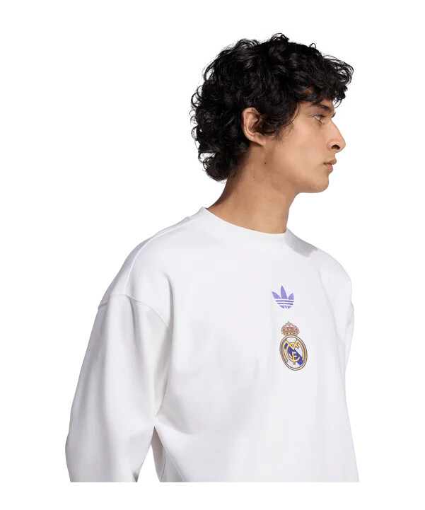 adidas real madrid lfstlr sweatshirt hvid
