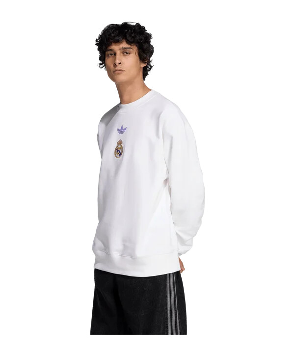 adidas real madrid lfstlr sweatshirt hvid