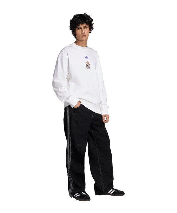 adidas real madrid lfstlr sweatshirt hvid